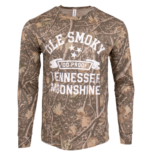100 PROOF BANNER DEADWOOD CAMO L/S TEE