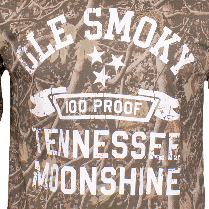 100 PROOF BANNER DEADWOOD CAMO L/S TEE