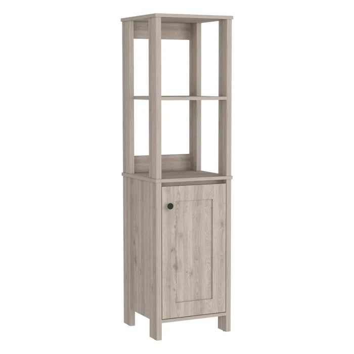 16" Light Gray Wood Freestanding Single Door Bathroom Vanity