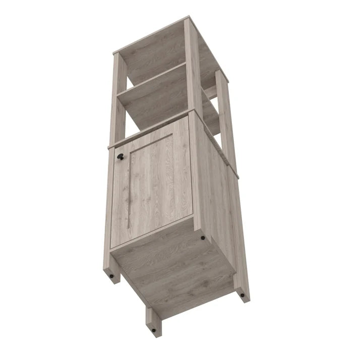 16" Light Gray Wood Freestanding Single Door Bathroom Vanity