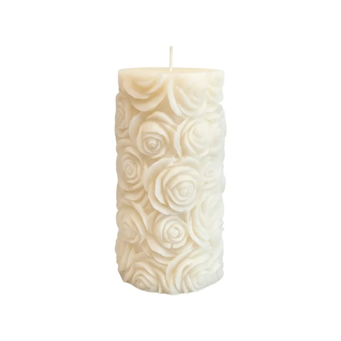 2" Ivory Rose Petals Scented Candle