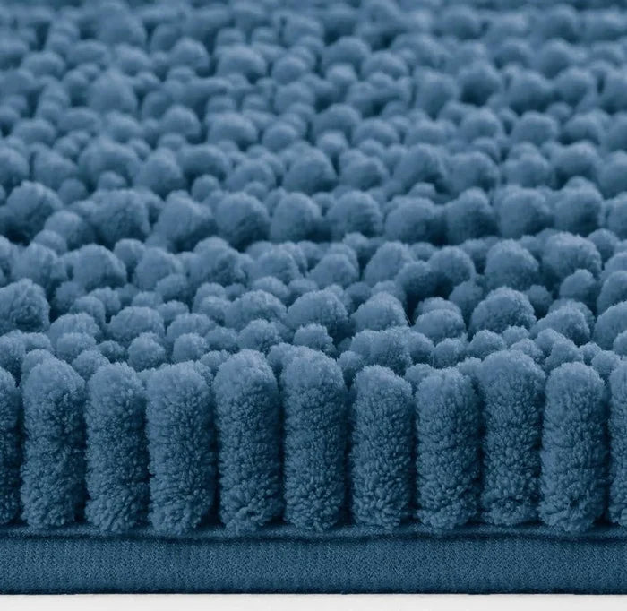 2 Piece Soft Cozy Plush Chenille Bath Mat & Contour Bath Rug