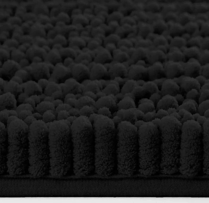 2 Piece Soft Cozy Plush Chenille Bath Mat & Contour Bath Rug