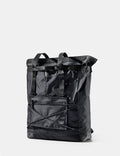 Black tote pack on a white background
