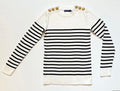 25348 88 WHITE NAVY LONG SLEEVES ICONIC STRIPES