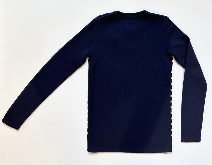 25349 08 NAVY YELLOW FALL WINTER 2025/26 STRIPES