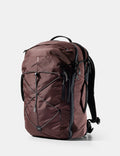Garnet backpack with black straps on a white background