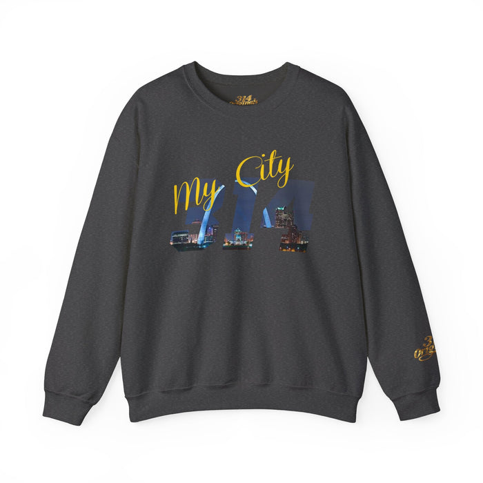 314 City Crewneck Sweatshirt — St. Louis Skyline Graphic - 314 Originals