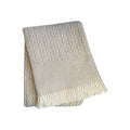 55" X 70" Linen Cotton Blend Woven Plush Throw Blanket with Fringe