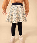 A084P LOTUS 01 CREAM MULTI 50% SALE FLORAL SKIRT