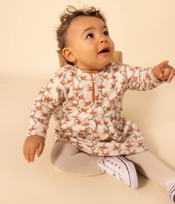 A08SQ LEXA 01 CREAM MULTI 25% SALE DRESSES FLORAL LONG SLEEVES NEWBORN