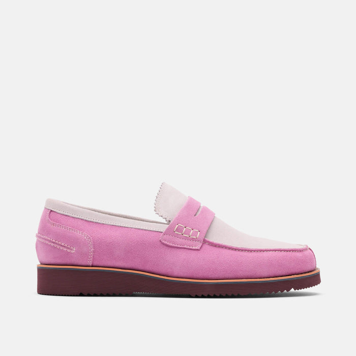 Abe Dusty Rose Suede Penny Loafers