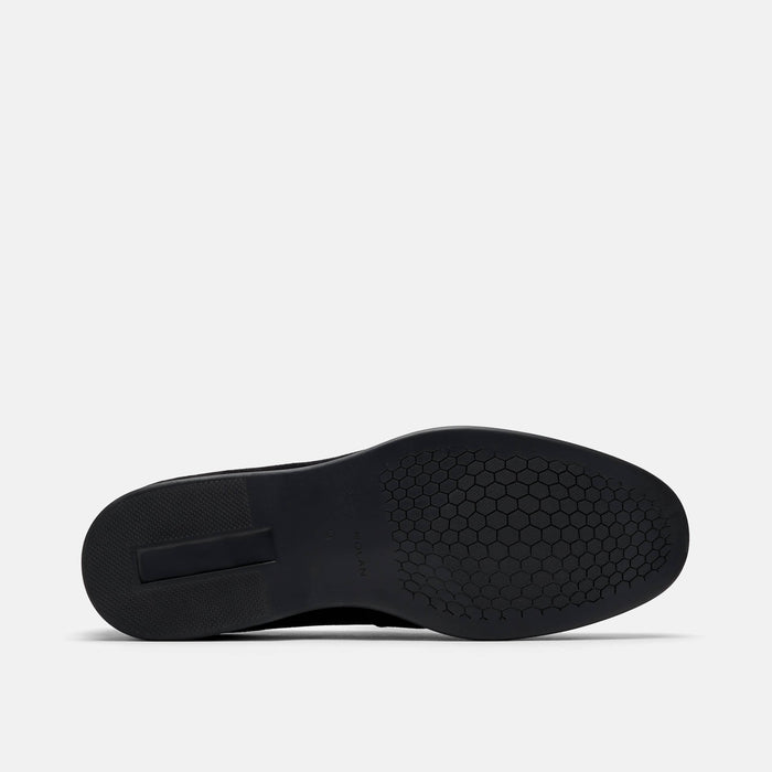 Alessandro Black Suede Penny Loafers