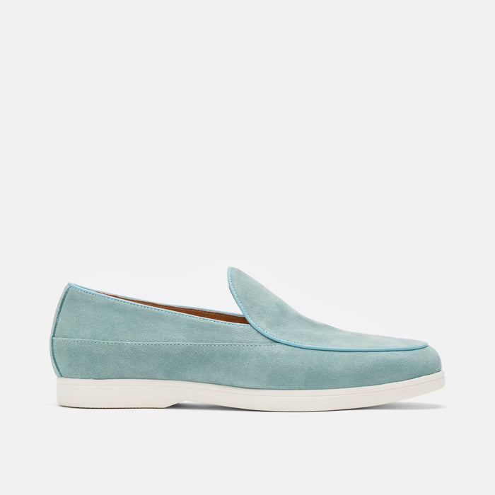 Alessandro Light Blue Suede Venetian Loafers