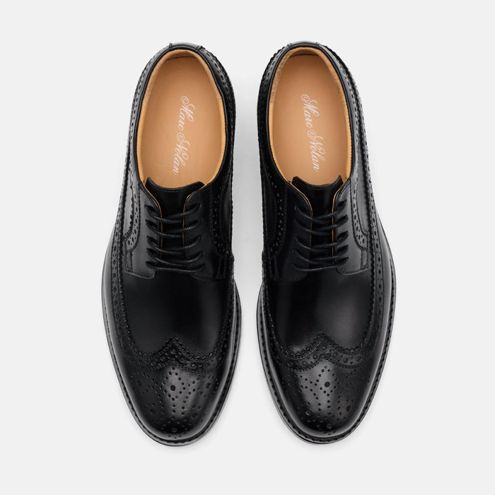 Alistair Black Calf Leather Longwings