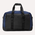 Front view of Travelpro Altitude Double Expansion Duffel in Aviator Navy with dual handles and front zippered pocket.