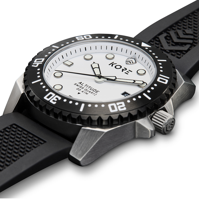 Closeup View of Kore Essentials Altitude Tactical Field Watch Watch Face