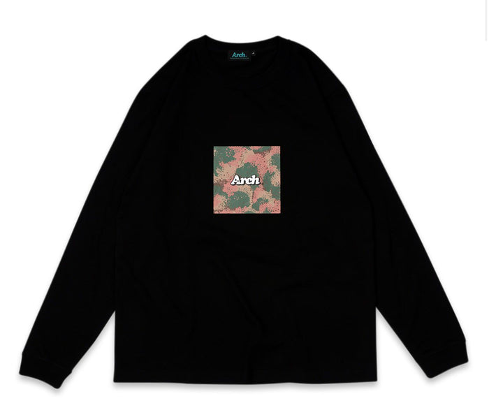 Arch spray camo box logo L/S tee