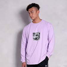 Arch spray camo box logo L/S tee