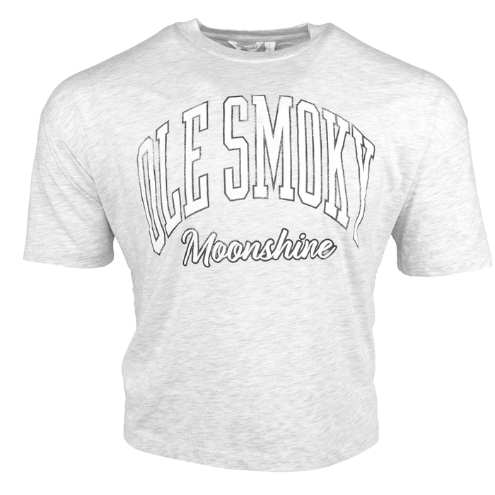 ARCH TEXT BOARDWALK TEE - STERLING HEATHER