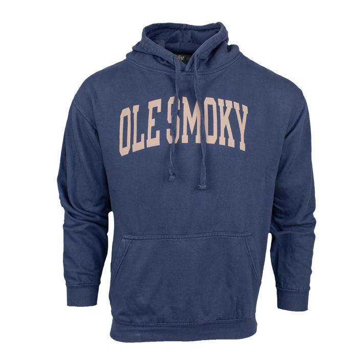 ARCH TEXT HOODIE - INDIGO