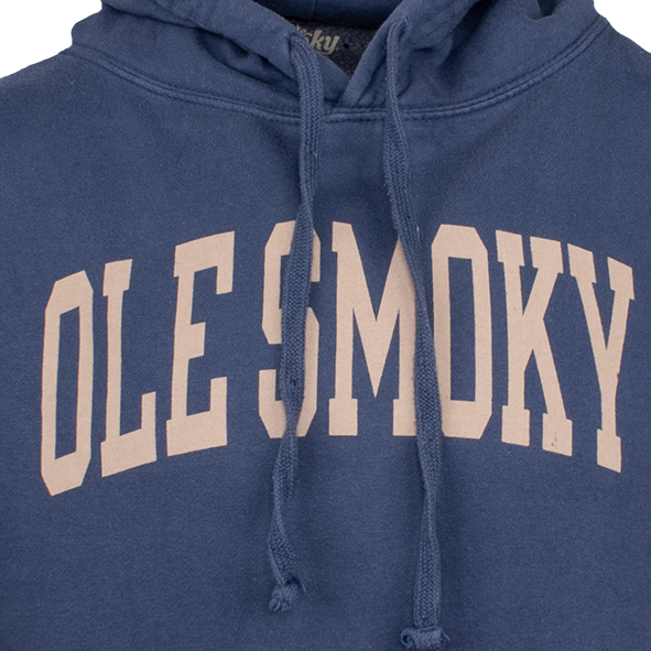 ARCH TEXT HOODIE - INDIGO
