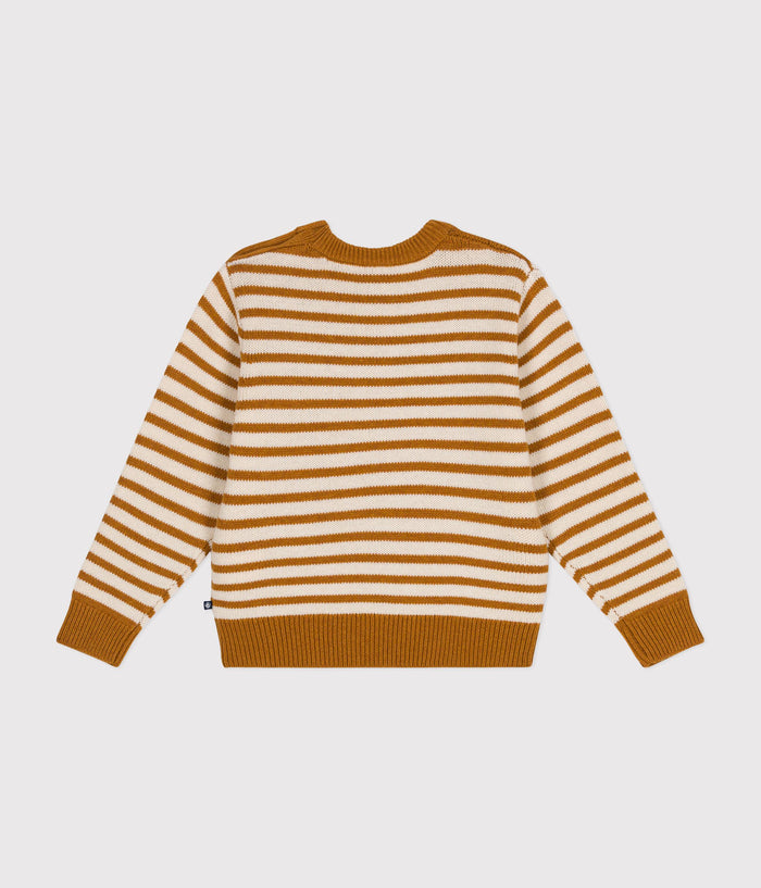AW24 - A0AWH 01 BROWN CREAM 25% SALE FALL WINTER 2024/25 LONG SLEEVES STRIPES SWEATER
