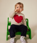 AW24 - A0B3K 01 CREAM RED FALL WINTER 2024/25 HEARTS SWEATER
