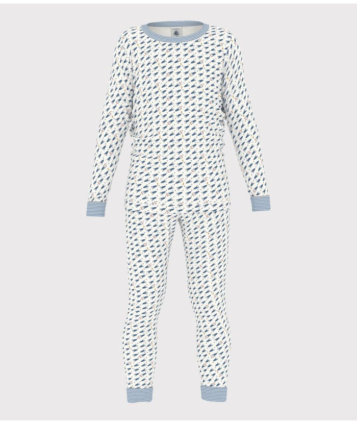 AW24 - A0BIV 01 WHITE BLUE 25% SALE FALL WINTER 2024/25 LONG SLEEVES PYJAMAS