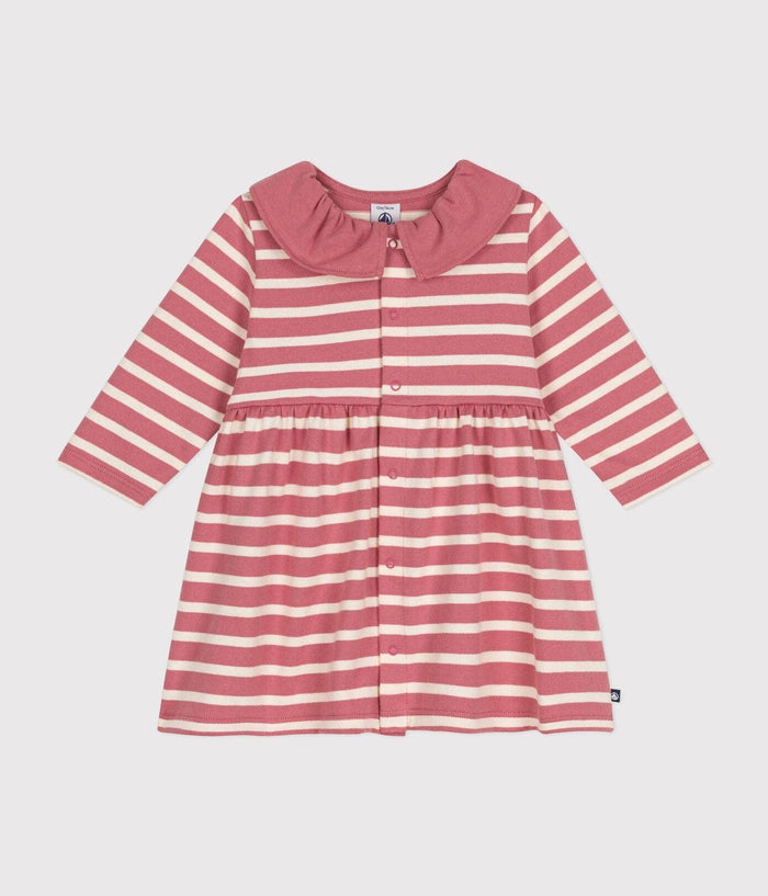 AW24 - A0BKO 02 PINK WHITE DRESSES FALL WINTER 2024/25 LONG SLEEVES STRIPES