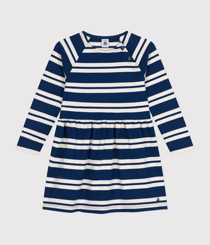 AW24 - A0BOA 01 NAVY OATMEAL DRESSES FALL WINTER 2024/25 GIRL SAILOR STRIPES