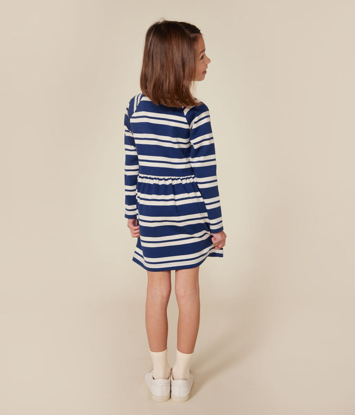 AW24 - A0BOA 01 NAVY OATMEAL DRESSES FALL WINTER 2024/25 GIRL SAILOR STRIPES