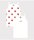 AW25 - A00FQ 00 WHITE RED CAMISOLE FALL WINTER 2024/25 HEARTS T-SHIRTS