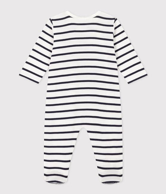 AW25 - A08AY 01 WHITE NAVY FALL WINTER 2025/26 NEWBORN SAILOR STRIPES