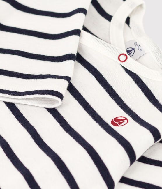 AW25 - A08AY 01 WHITE NAVY FALL WINTER 2025/26 NEWBORN SAILOR STRIPES