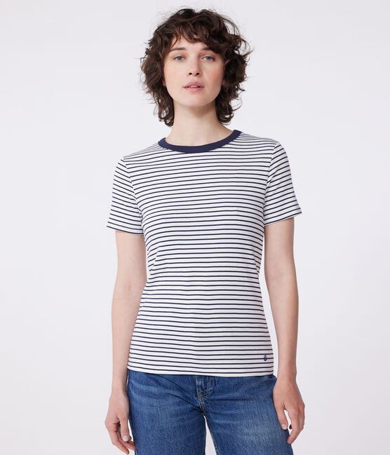 AW25 - A0BOL 04 WHITE NAVY SHORT SLEEVES FALL WINTER 2025/26 ICONIC PERMANENTS STRIPES T-SHIRTS TOPS
