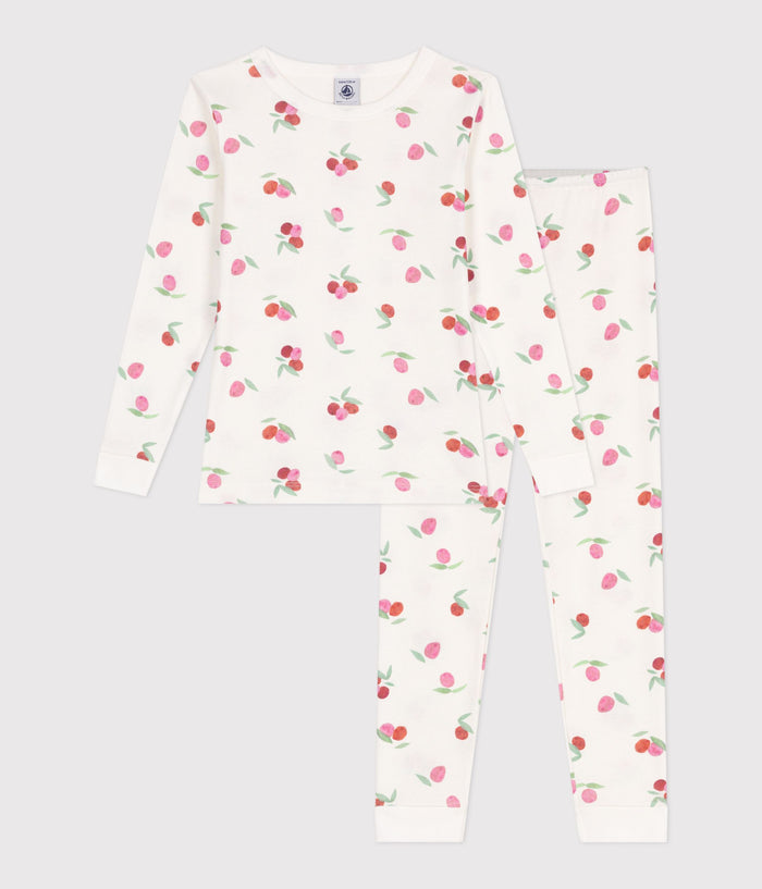 AW25 - A0D77 02 WHITE FRUIT FALL WINTER 2025/26 LONG SLEEVES PYJAMAS
