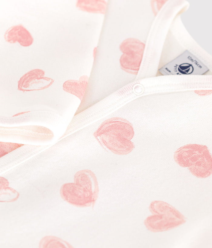 AW25 - A0DVS 04 WHITE PINK BODYSUITS FALL WINTER 2025/26 HEARTS NEWBORN