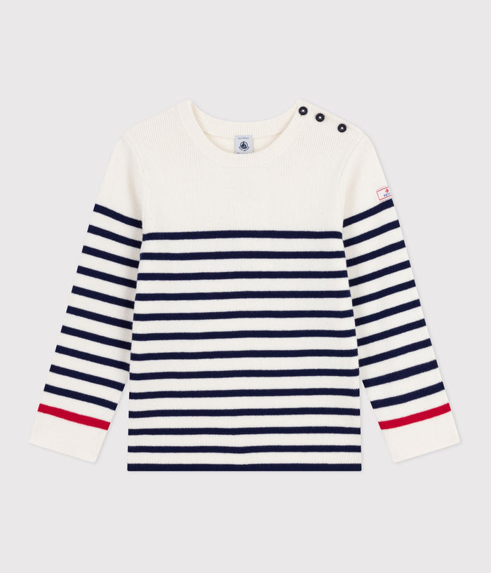 AW25 - A0E5M 01 WHITE NAVY FALL WINTER 2025/26 SAILOR STRIPES TOPS