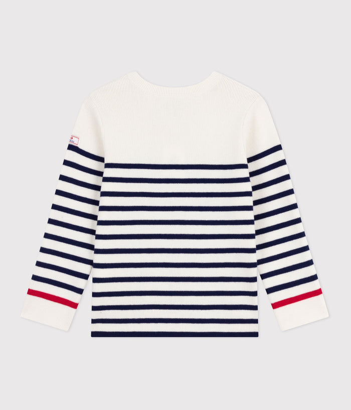 AW25 - A0E5M 01 WHITE NAVY FALL WINTER 2025/26 SAILOR STRIPES TOPS