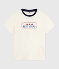 AW25 - A0E7V 02 CREAM NAVY SHORT SLEEVES CREWNECK TEE FALL WINTER 2025/26 TOPS