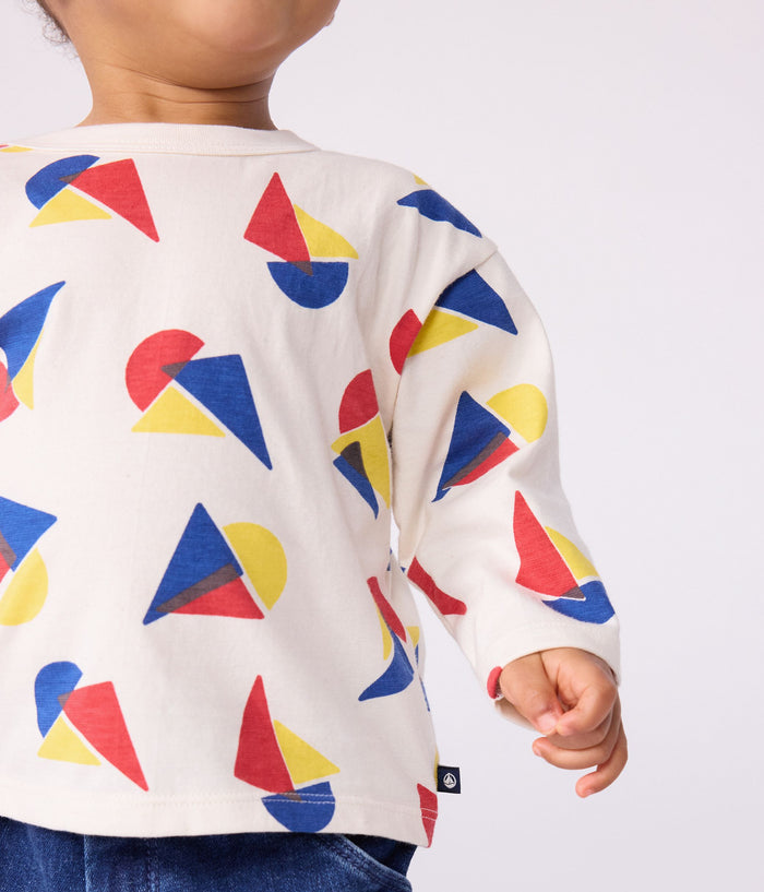 AW25 - A0E9D 01 WHITE MULTI FALL WINTER 2025/26 LONG SLEEVES SAILOR TOP