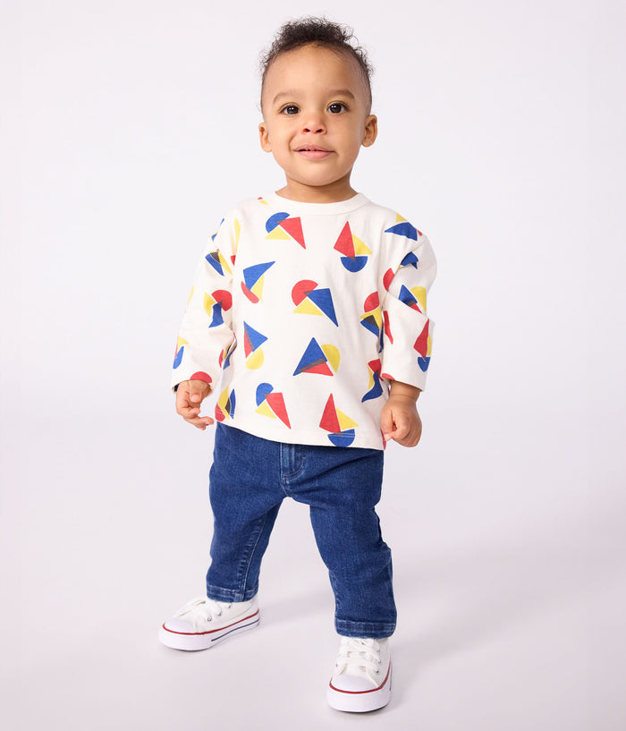 AW25 - A0E9D 01 WHITE MULTI FALL WINTER 2025/26 LONG SLEEVES SAILOR TOP