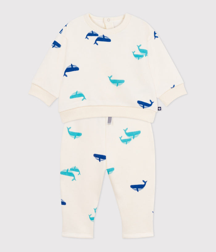 AW25 - A0EAH 01 WHITE MULTI FALL WINTER 2025/26 LONG SLEEVES NEWBORN OUTFITS SAILOR SETS SWEATPANTS SWEATSHIRTS