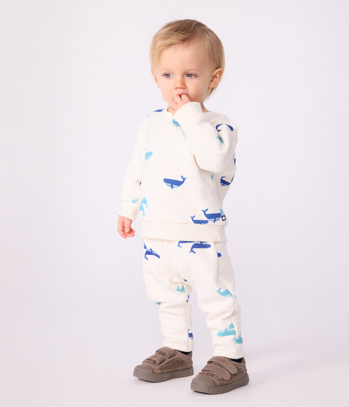 AW25 - A0EAH 01 WHITE MULTI FALL WINTER 2025/26 LONG SLEEVES NEWBORN OUTFITS SAILOR SETS SWEATPANTS SWEATSHIRTS