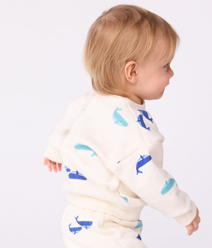 AW25 - A0EAH 01 WHITE MULTI FALL WINTER 2025/26 LONG SLEEVES NEWBORN OUTFITS SAILOR SETS SWEATPANTS SWEATSHIRTS