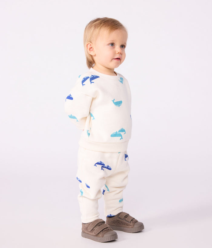 AW25 - A0EAH 01 WHITE MULTI FALL WINTER 2025/26 LONG SLEEVES NEWBORN OUTFITS SAILOR SETS SWEATPANTS SWEATSHIRTS
