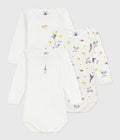 AW25 - A0EB0 00 WHITE MULTI BODYSUITS FALL WINTER 2025/26 LONG SLEEVES NEWBORN PARIS THEME