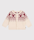 AW25 - A0EBI 01 CREAM RED CARDIGAN FALL WINTER 2025/26 HEARTS LONG SLEEVES SWEATER TOPS