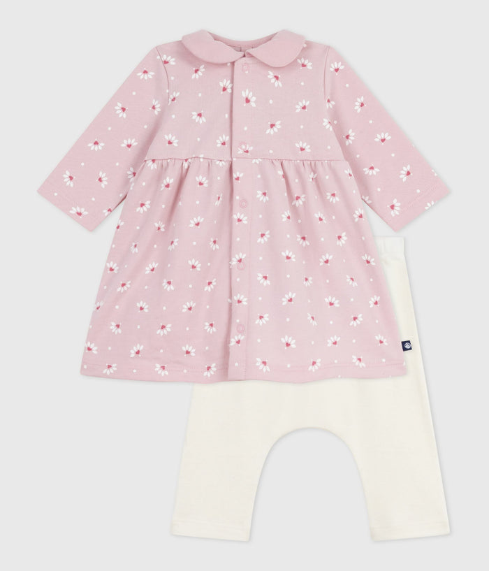 AW25 - A0EC8 01 PINK WHITE DRESSES FALL WINTER 2025/26 FLORAL NEWBORN